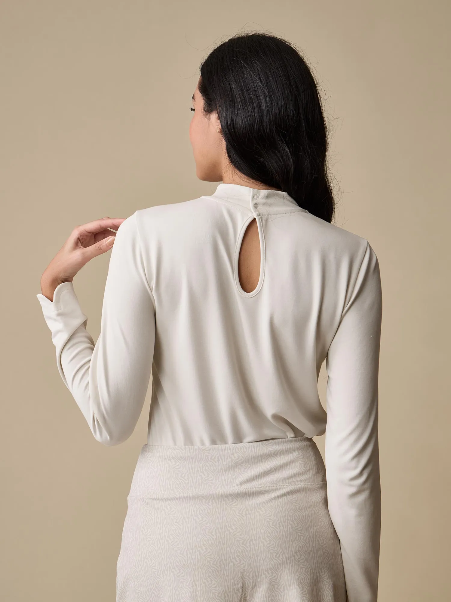 Long Sleeve Keyhole Top