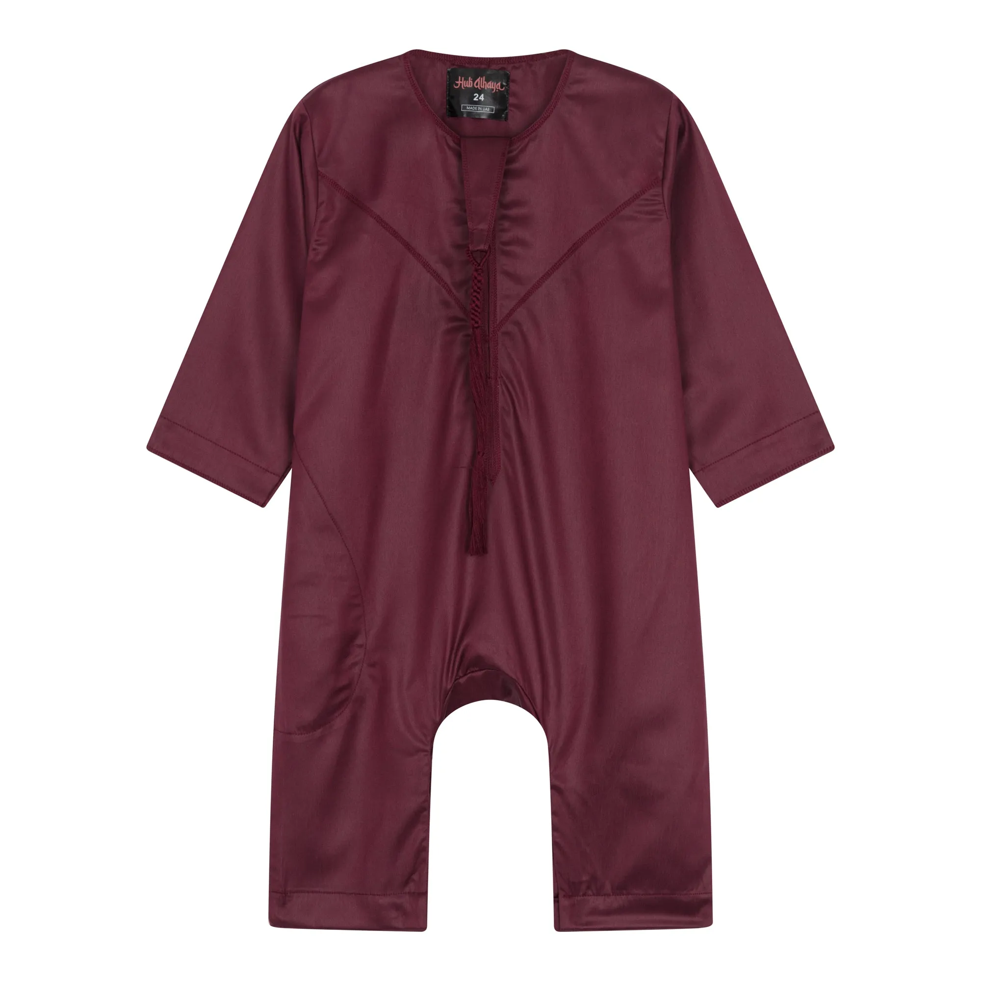 Maroon Emirati | Baby Romper Thobes