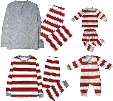 Matching Family Cotton Stripe Christmas PJ's