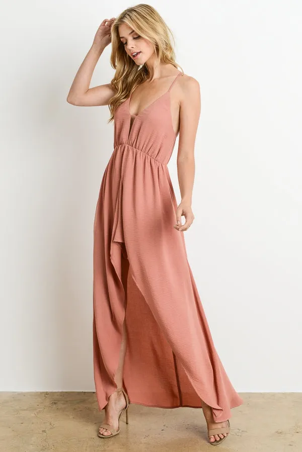 Maxi dress (romper with Maxi overlay)