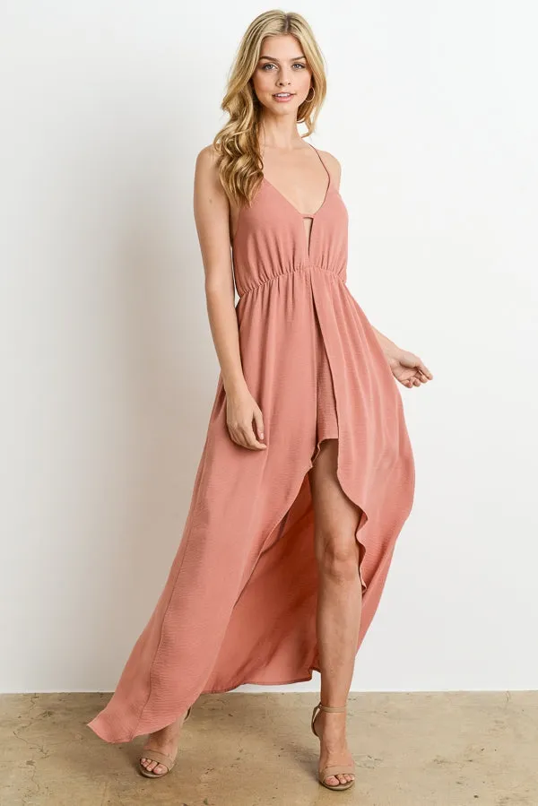 Maxi dress (romper with Maxi overlay)