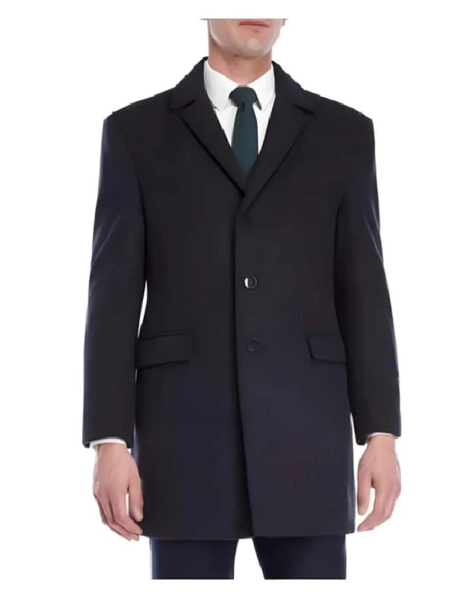 Mens Car Coat Mens Dress Coat Long Jacket Wool Designer Men's Wool Men's Peacoat Sale Navy Blue