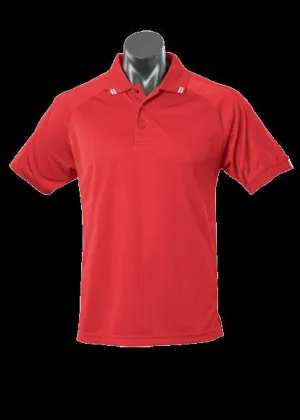 Mens Flinders Polo Red/White