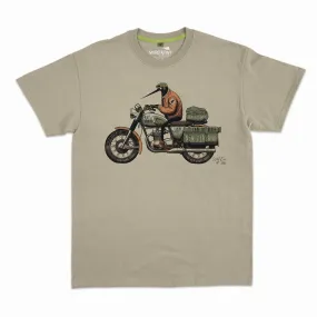 Mens New Zealand T Shirt - Motorbike Kiwi