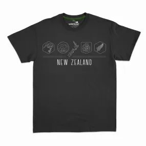 Mens New Zealand T Shirt - New Zealand Icons