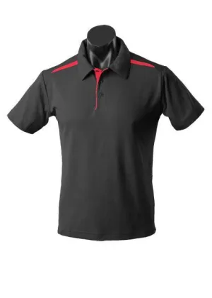 Mens Paterson Polo Black/Red