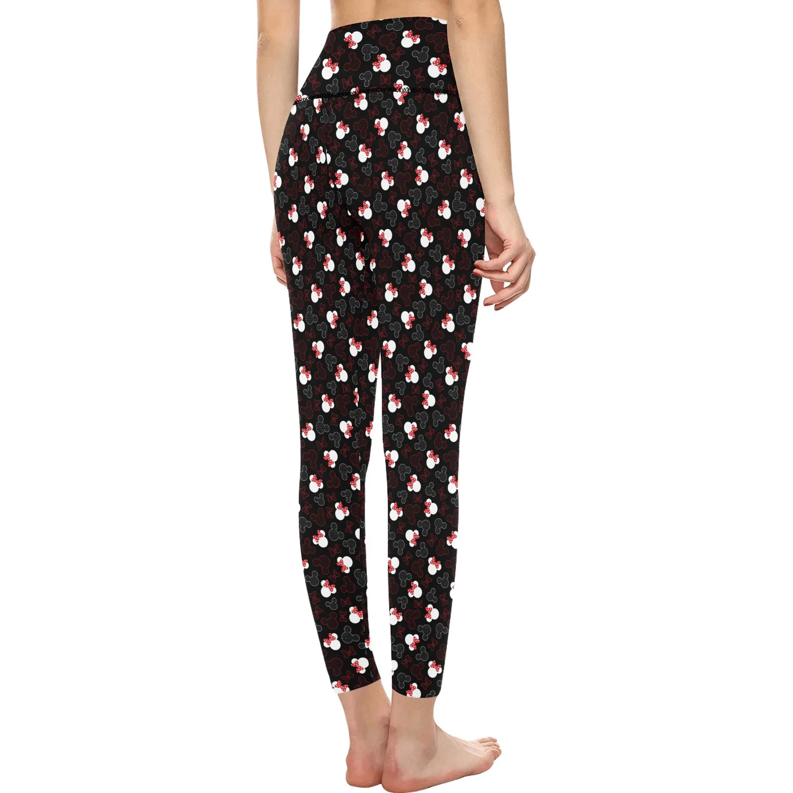 Mickey And Minnie Dots Women's Athletic Leggings