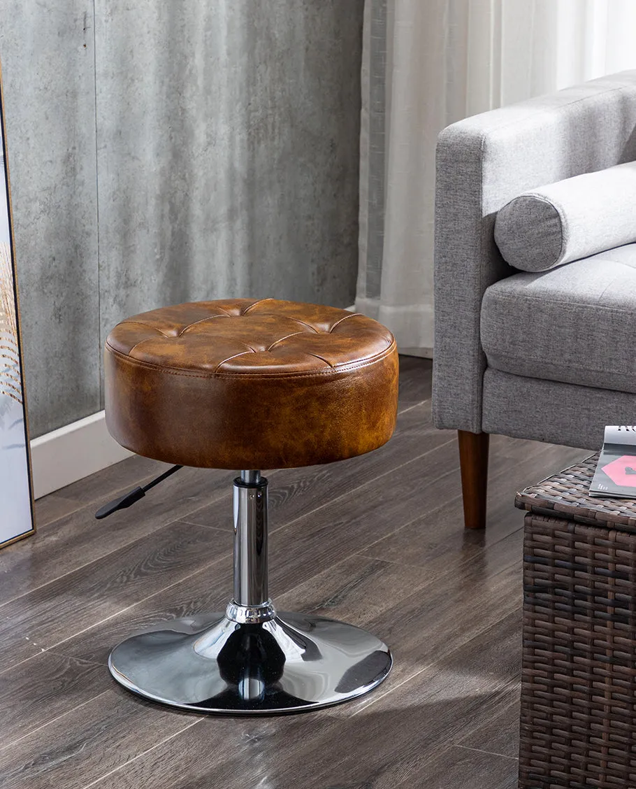 Moab Button Tufted Vanity Stool