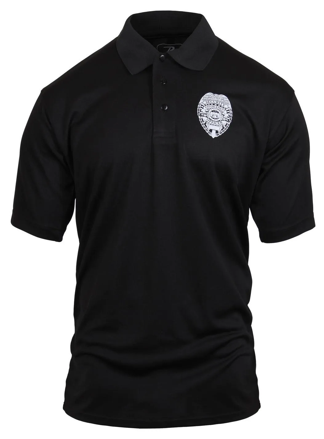 Moisture Wicking Security Polo Shirt With Badge