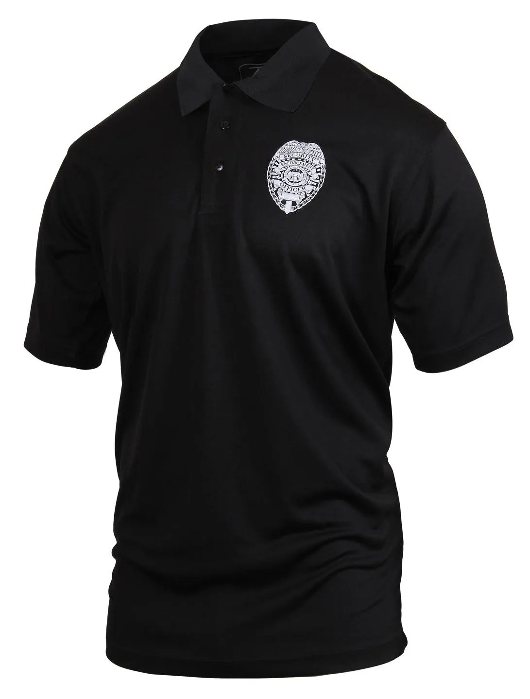 Moisture Wicking Security Polo Shirt With Badge