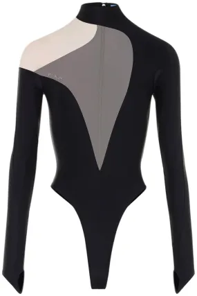 Mugler long sleeve illusion bodysuit