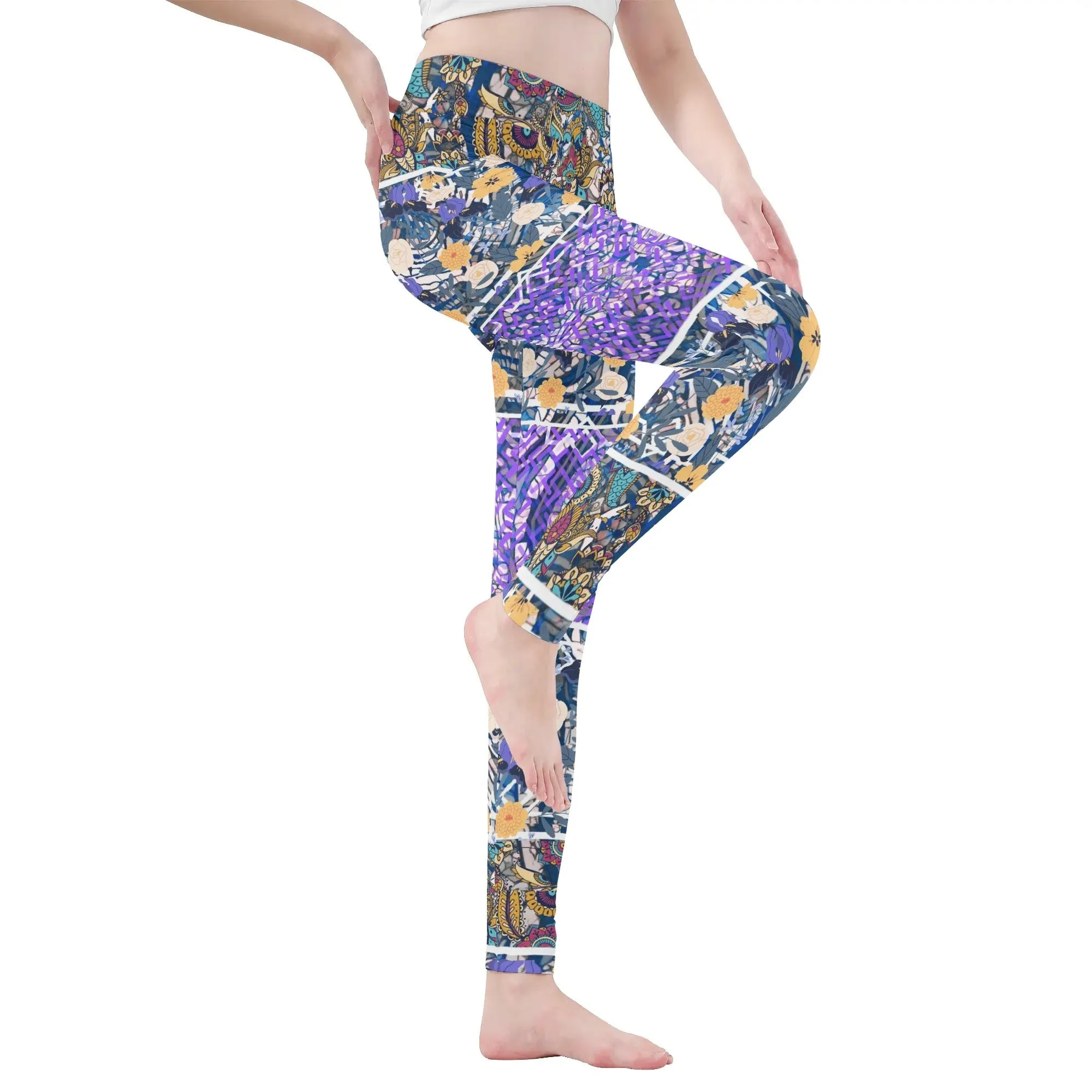 Multi Visual Womens Soft Legging Yoga Pants