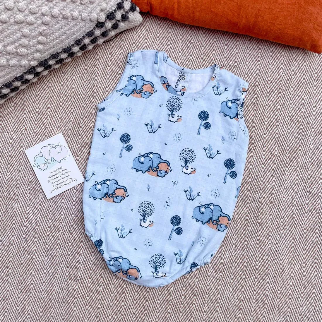 Muslin Onesie Elephant