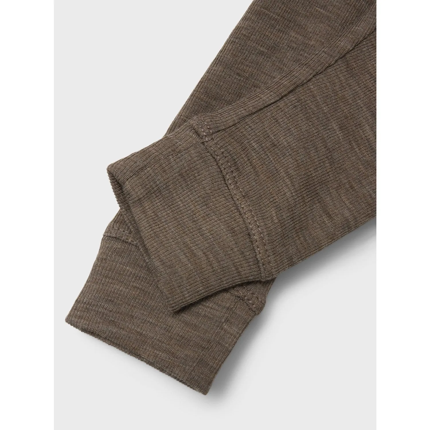 Name It Walnut Wossa Wool/Silk Rib Long Johns