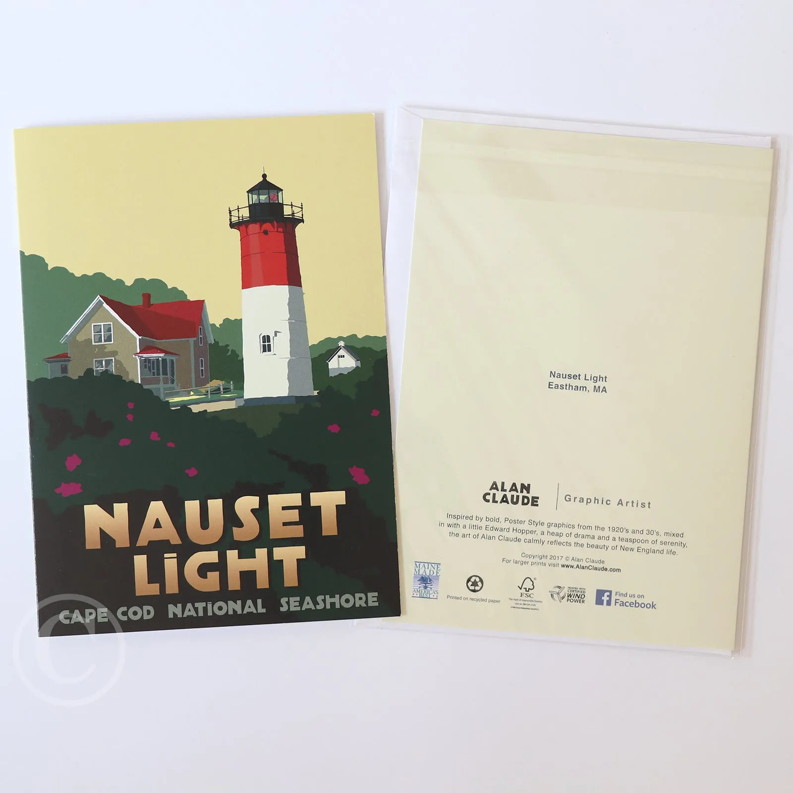 Nauset Light Notecard 5" x 7"  - Massachusetts