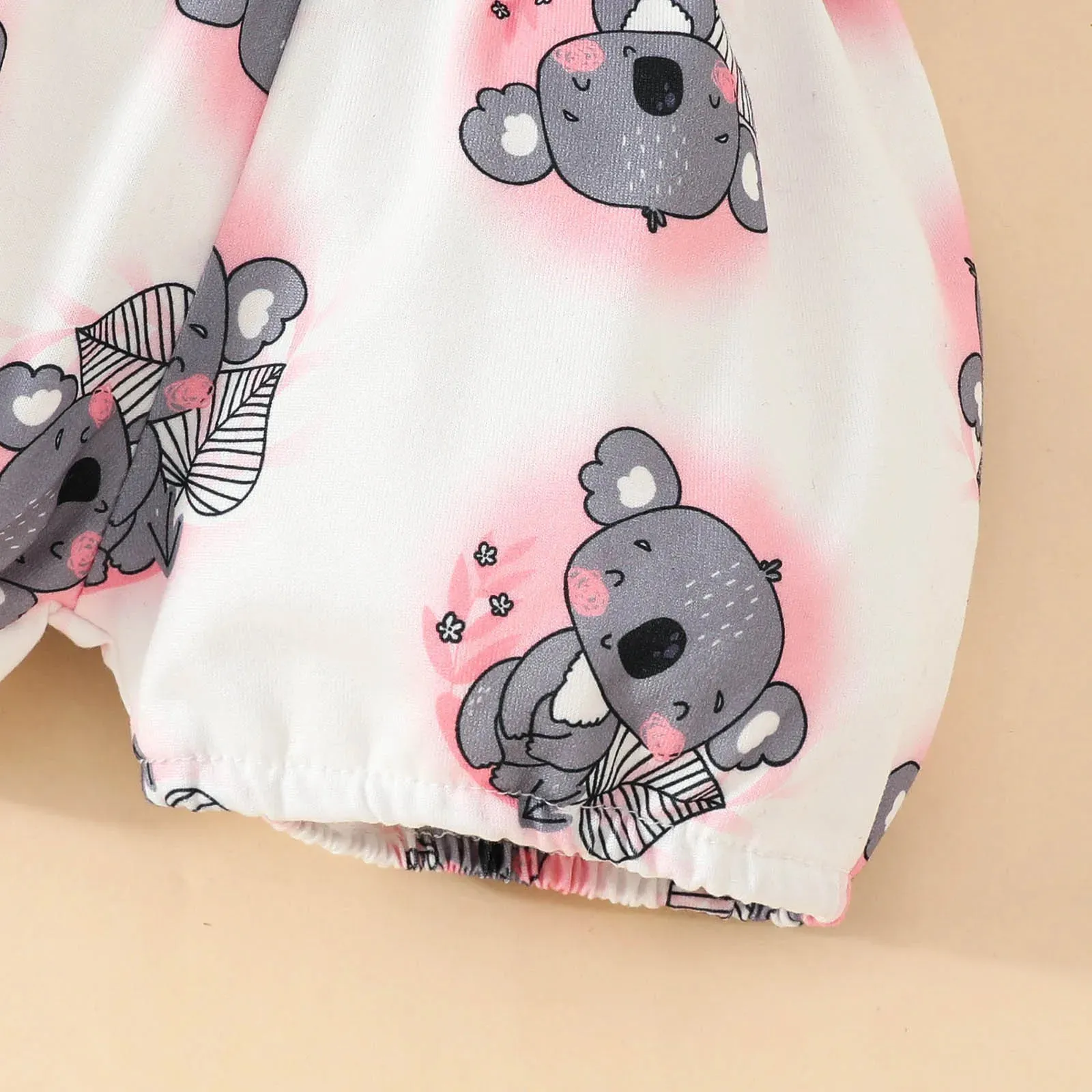 Newborn Baby Girls Clothes Set Cartoon Animal Prints Short Sleeve Romper Shorts  Headband Summer Lovely 3PCS Outfits 0-2Years