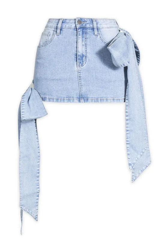 Only One Call Away Denim Skirt