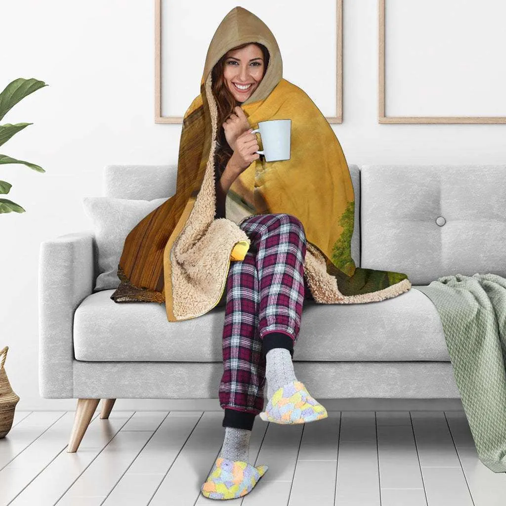 open book world hooded blanket