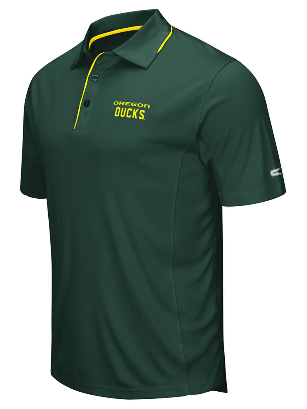 Oregon Ducks Colosseum Green Polyester Performance Short Sleeve Golf Polo Shirt