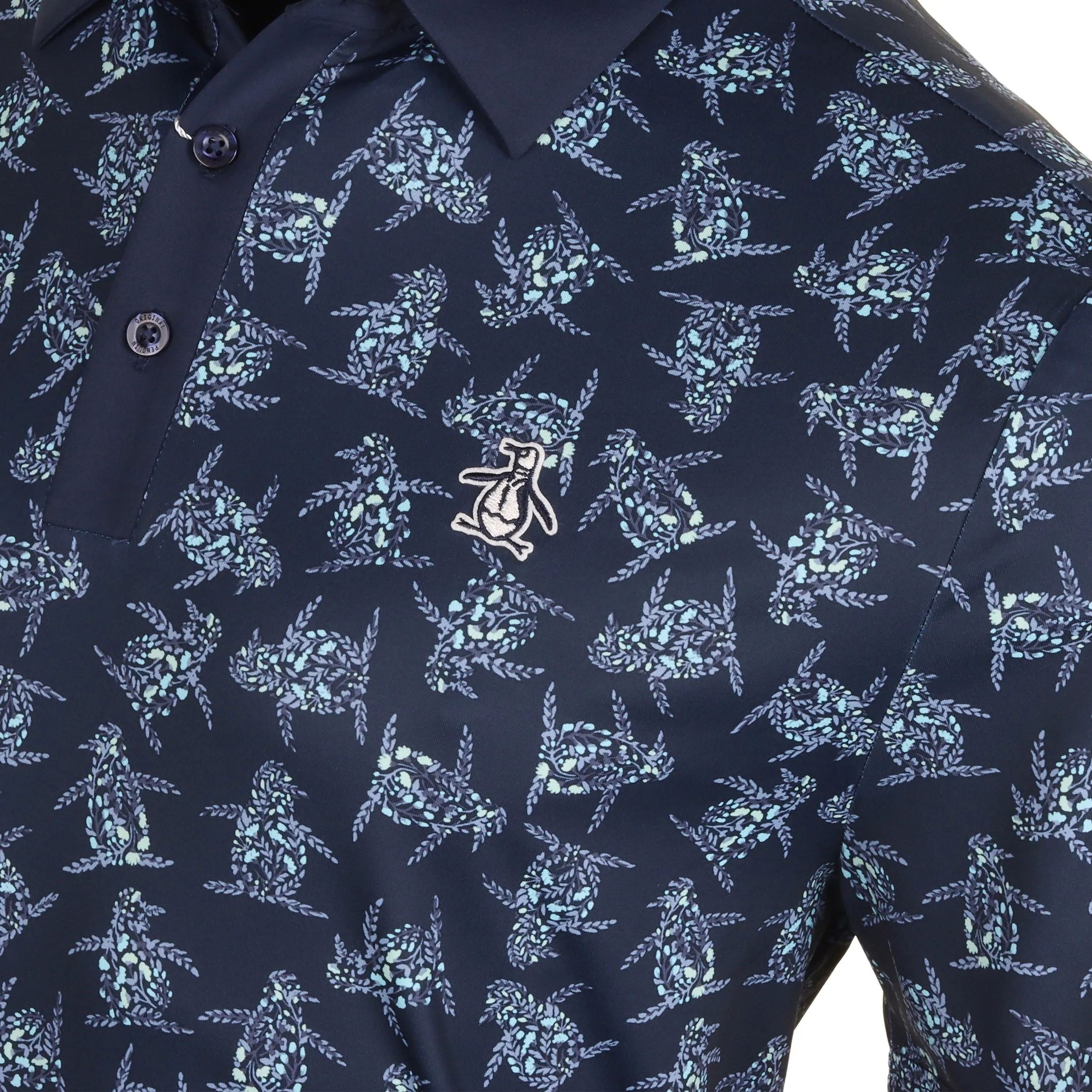 Original Penguin Golf 60's Floral Pete Print Polo Shirt