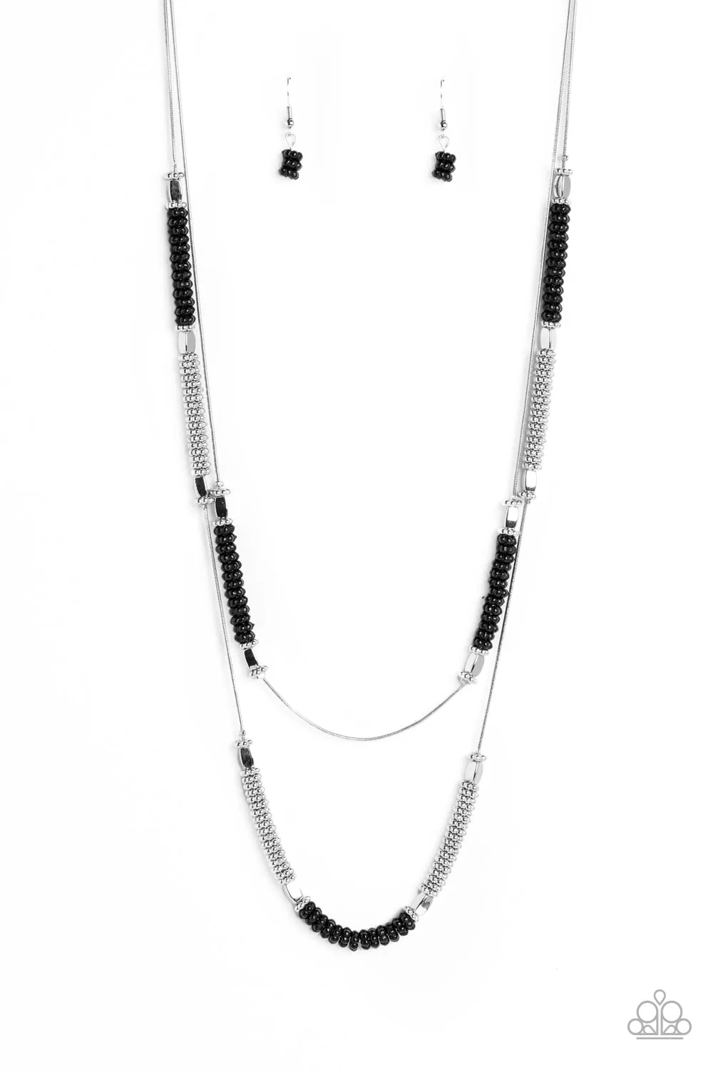 Paparazzi Caviar Chic Necklace Black