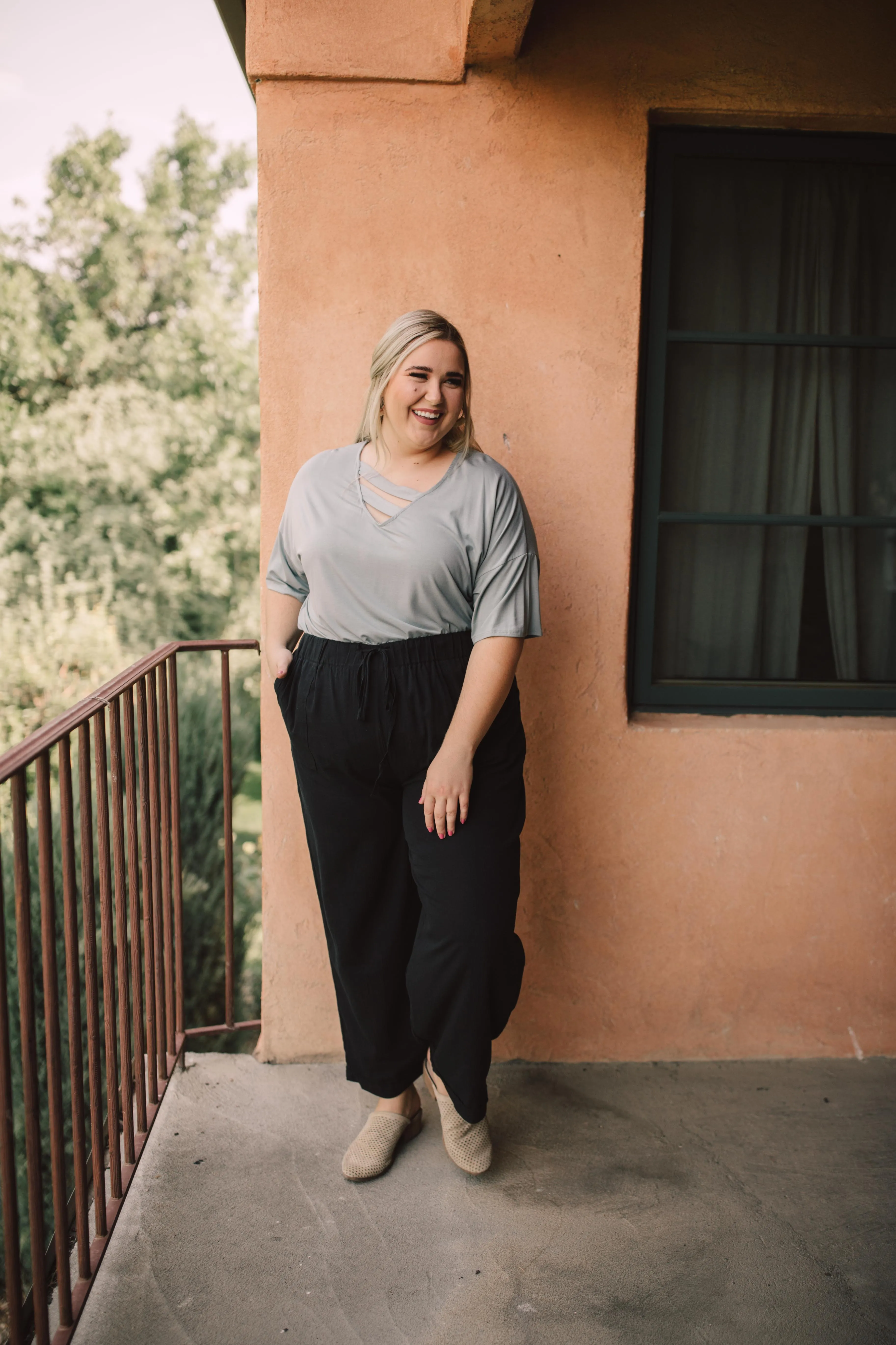 Parallel Universe Top In Dusty Blue