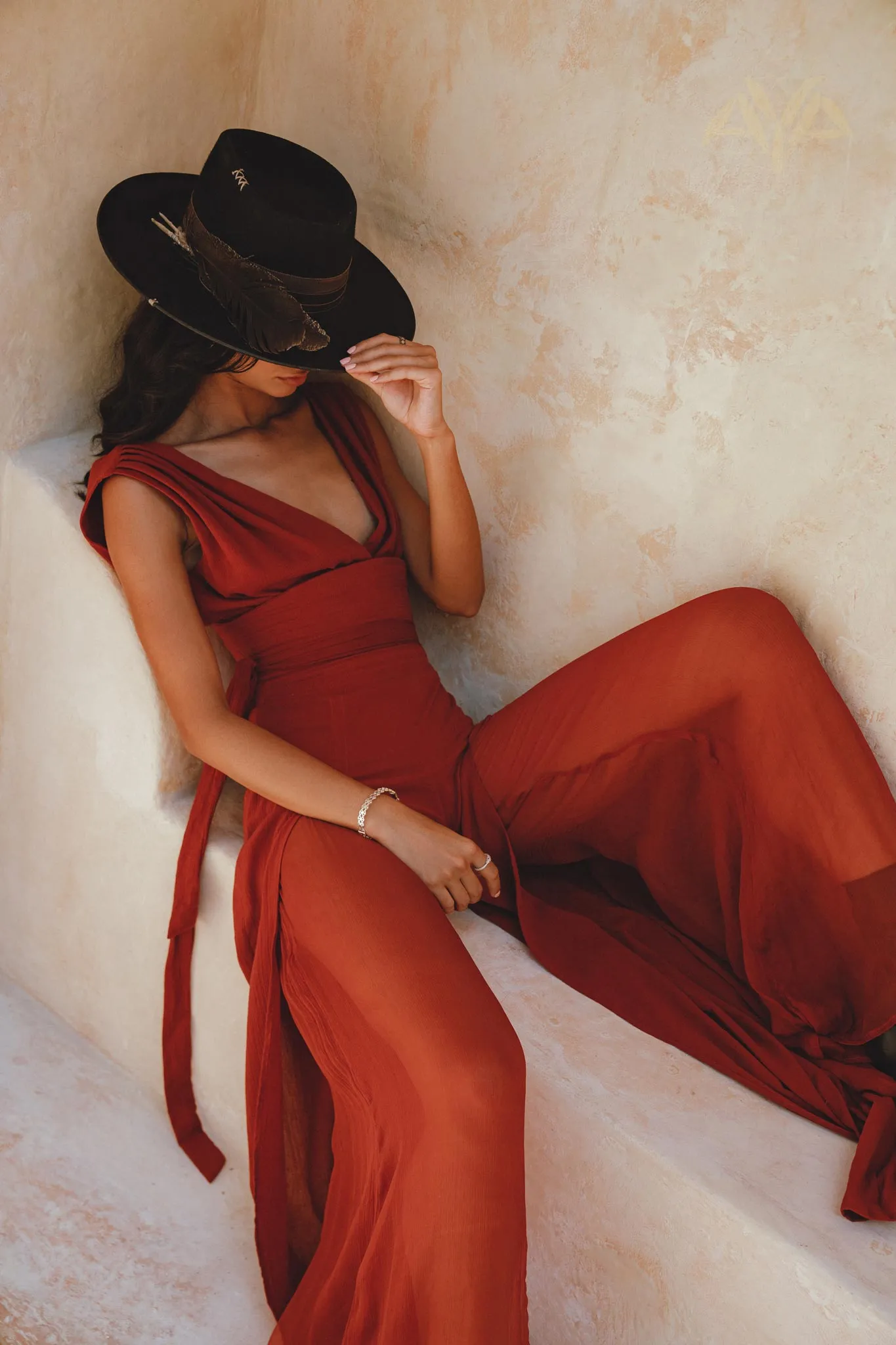 Peace Silk & Cotton Red Rose Jumpsuit • Backless Evening Overall Romper