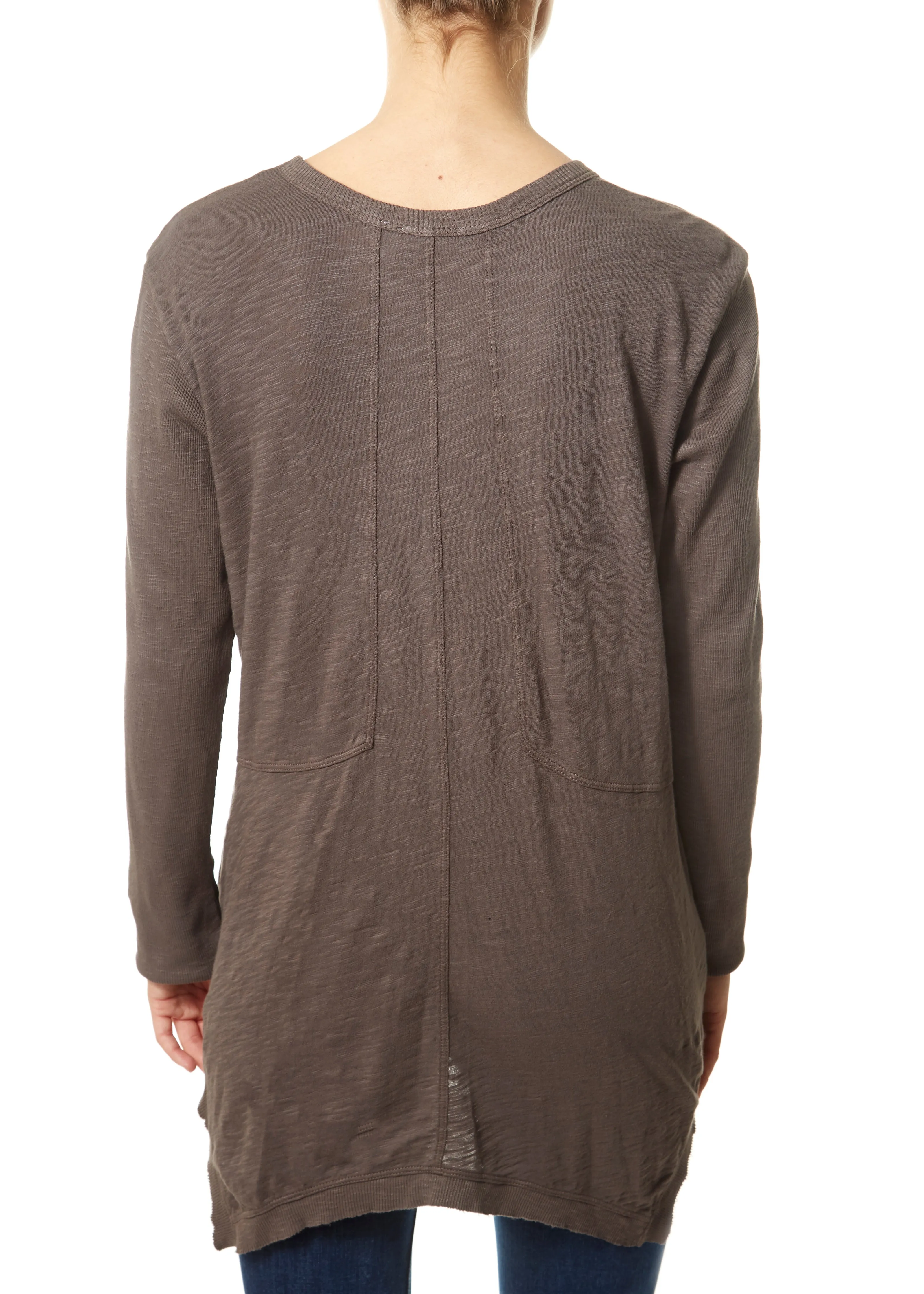 Petrol Grey Round Neck Top