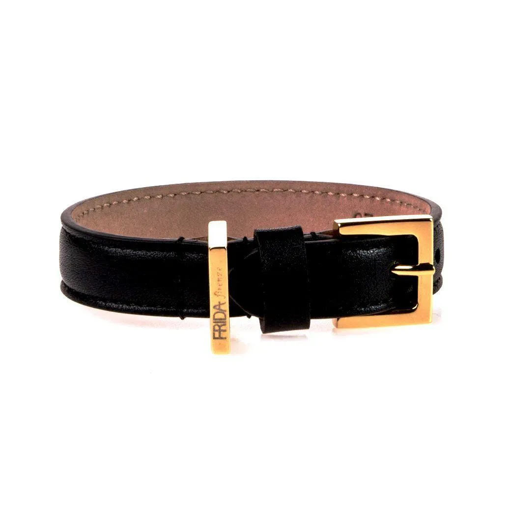 Plain Leather Dog Collar Black