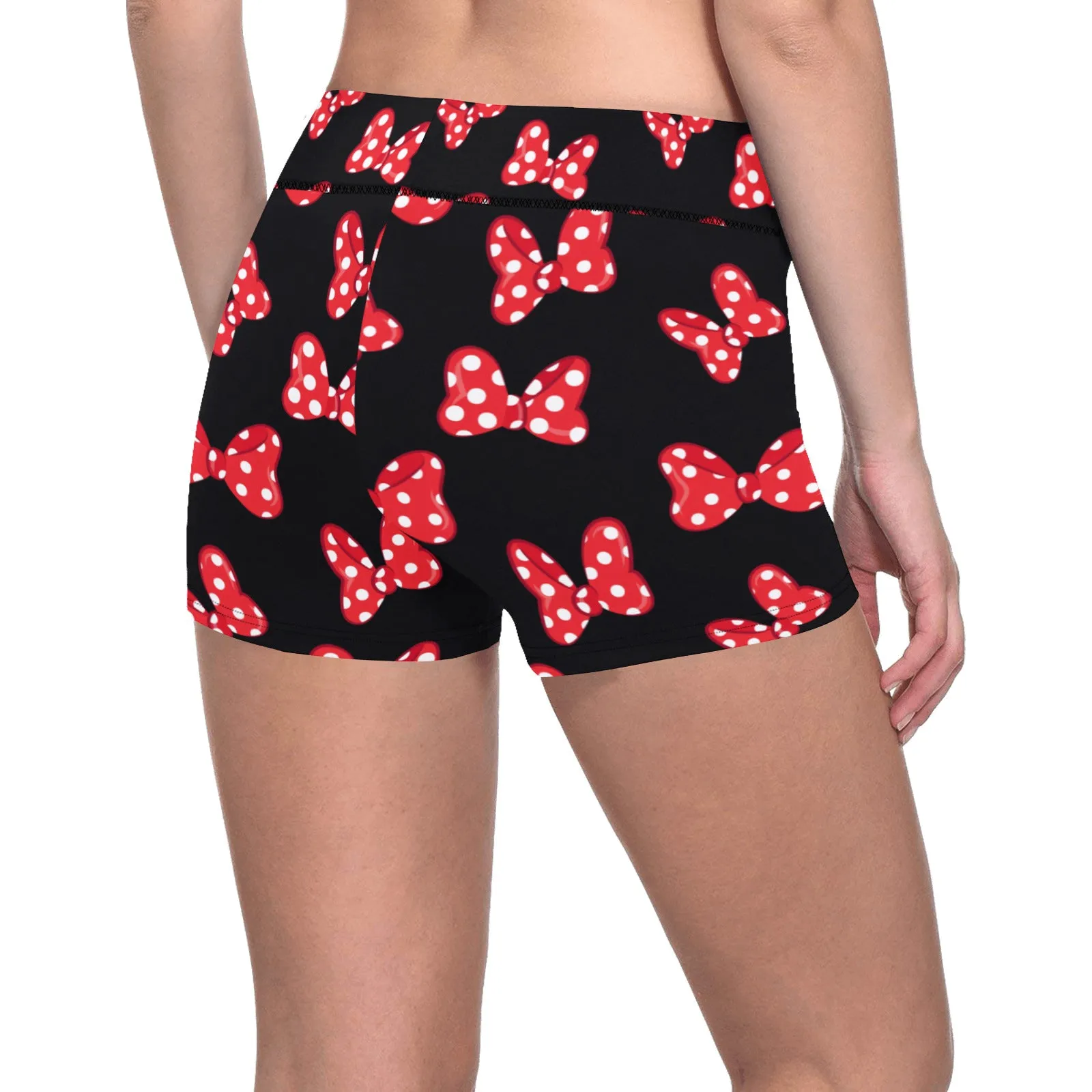 Polka Dot Bows Women's Short Leggings