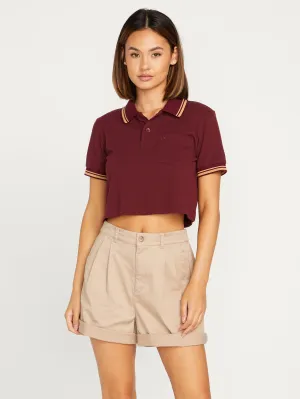 Poolup Polo Short Sleeve Shirt - Burgundy