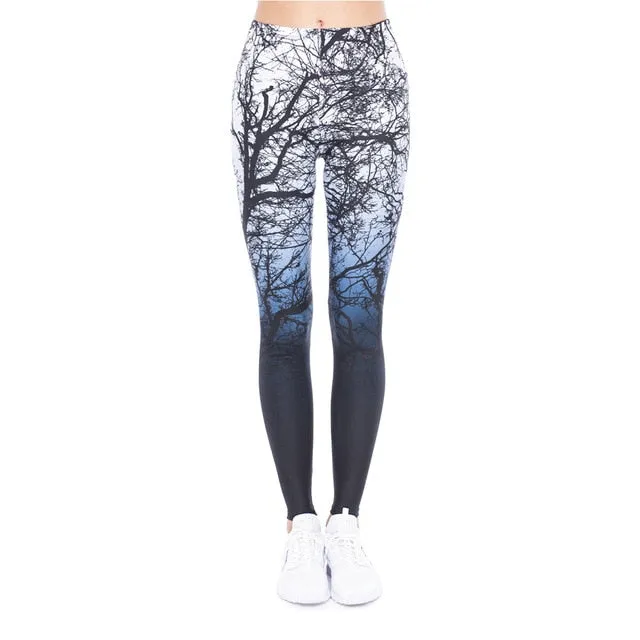 Printing Slim High Waist Leggings