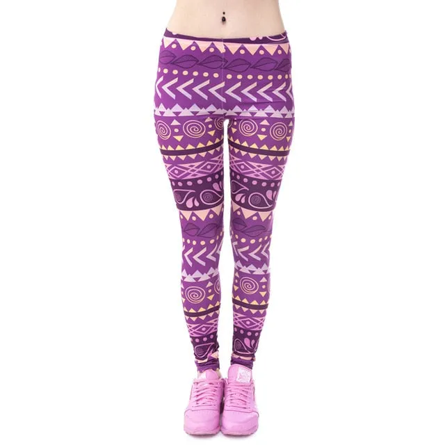 Printing Slim High Waist Leggings