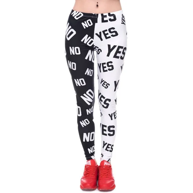 Printing Slim High Waist Leggings