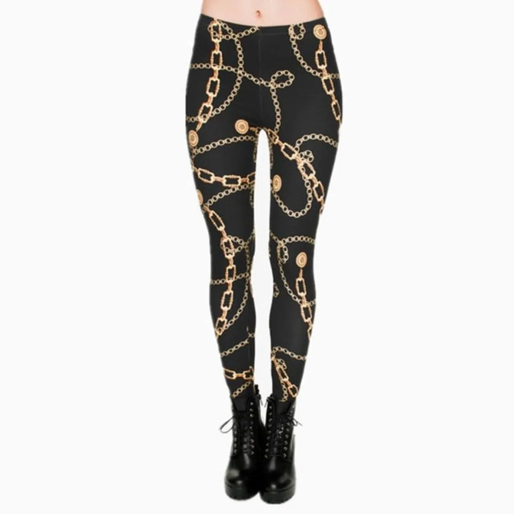 Printing Slim High Waist Leggings