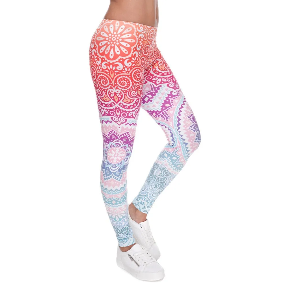 Printing Slim High Waist Leggings