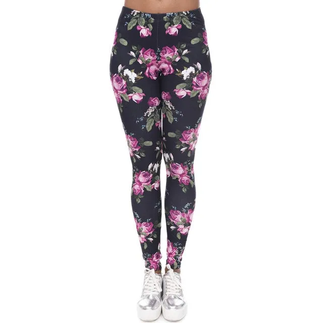 Printing Slim High Waist Leggings