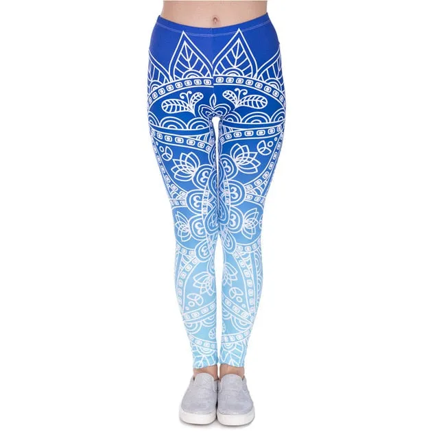 Printing Slim High Waist Leggings