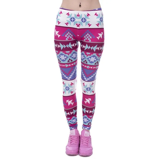 Printing Slim High Waist Leggings