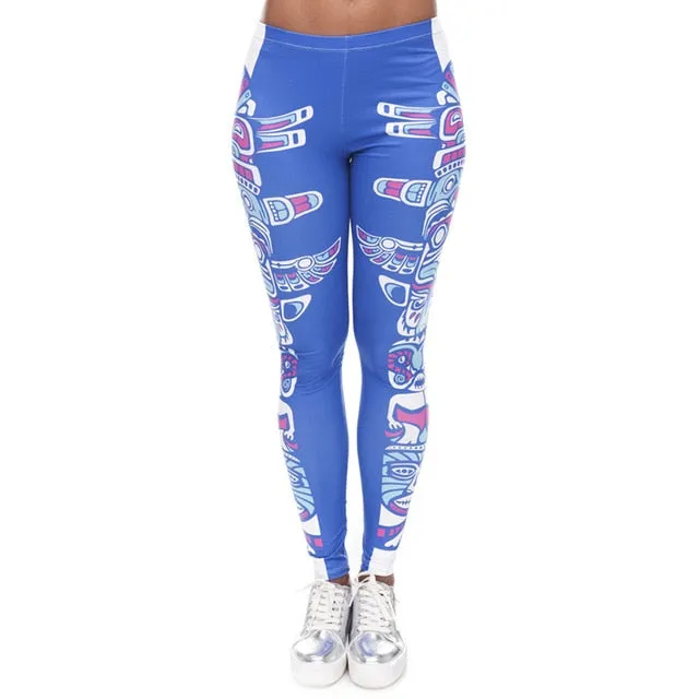 Printing Slim High Waist Leggings