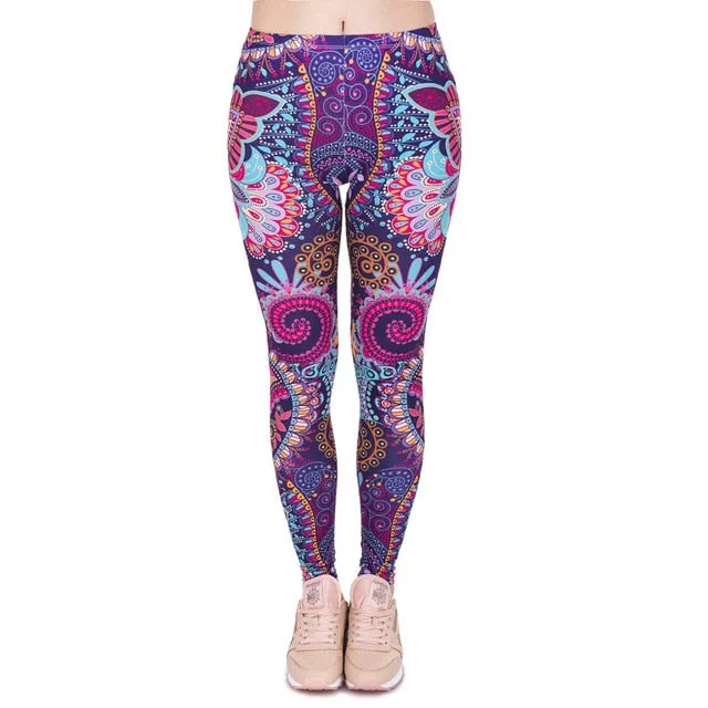 Printing Slim High Waist Leggings