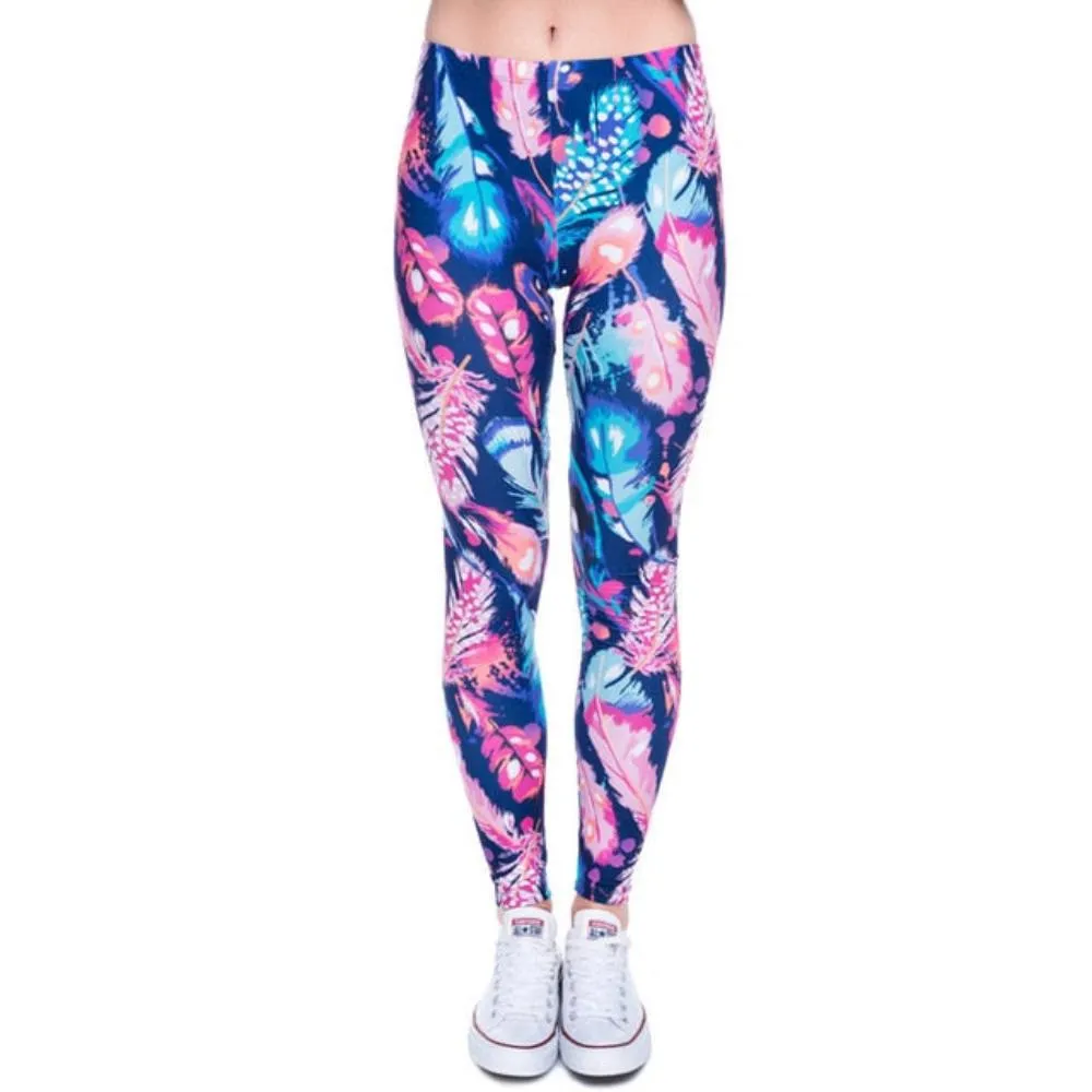 Printing Slim High Waist Leggings