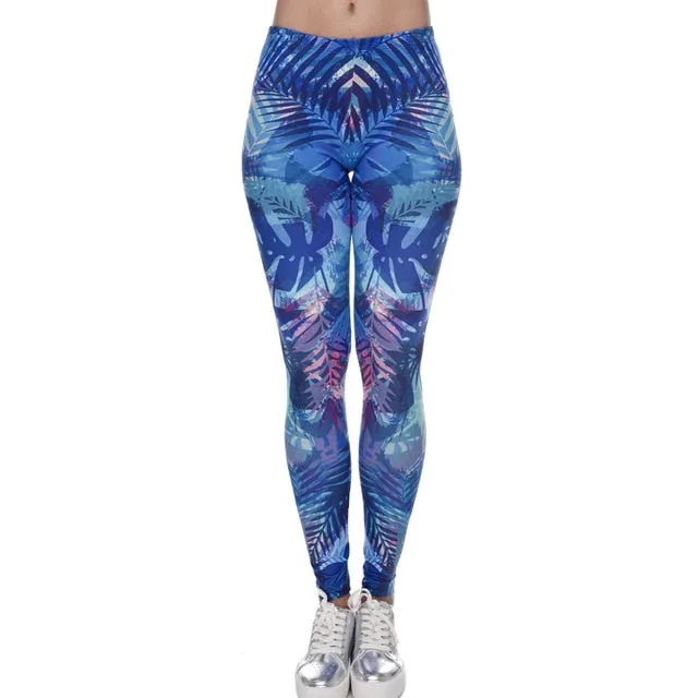 Printing Slim High Waist Leggings