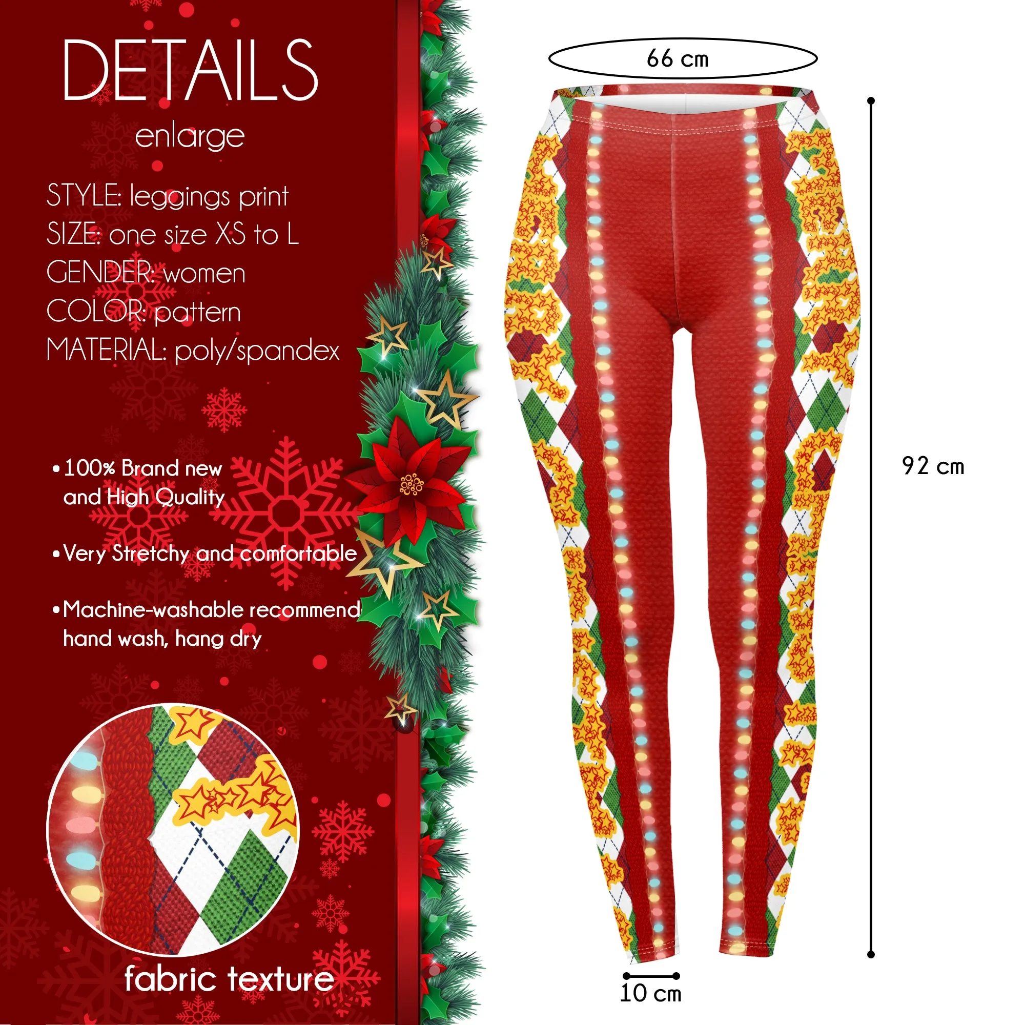 Regular Leggings (8-14 UK Size) - Merry Christmas