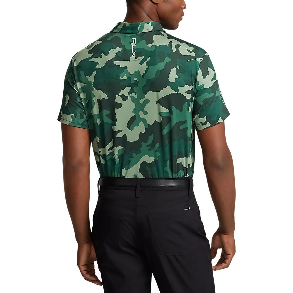 RLX Ralph Lauren Printed Lightweight Airflow Golf Shirt - Hunt Club Green Camo