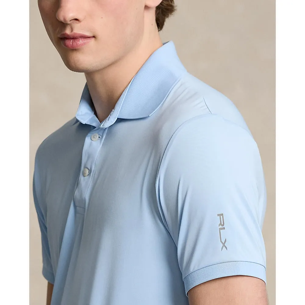 RLX Ralph Lauren Solid Airflow Performance Golf Shirt- Office Blue