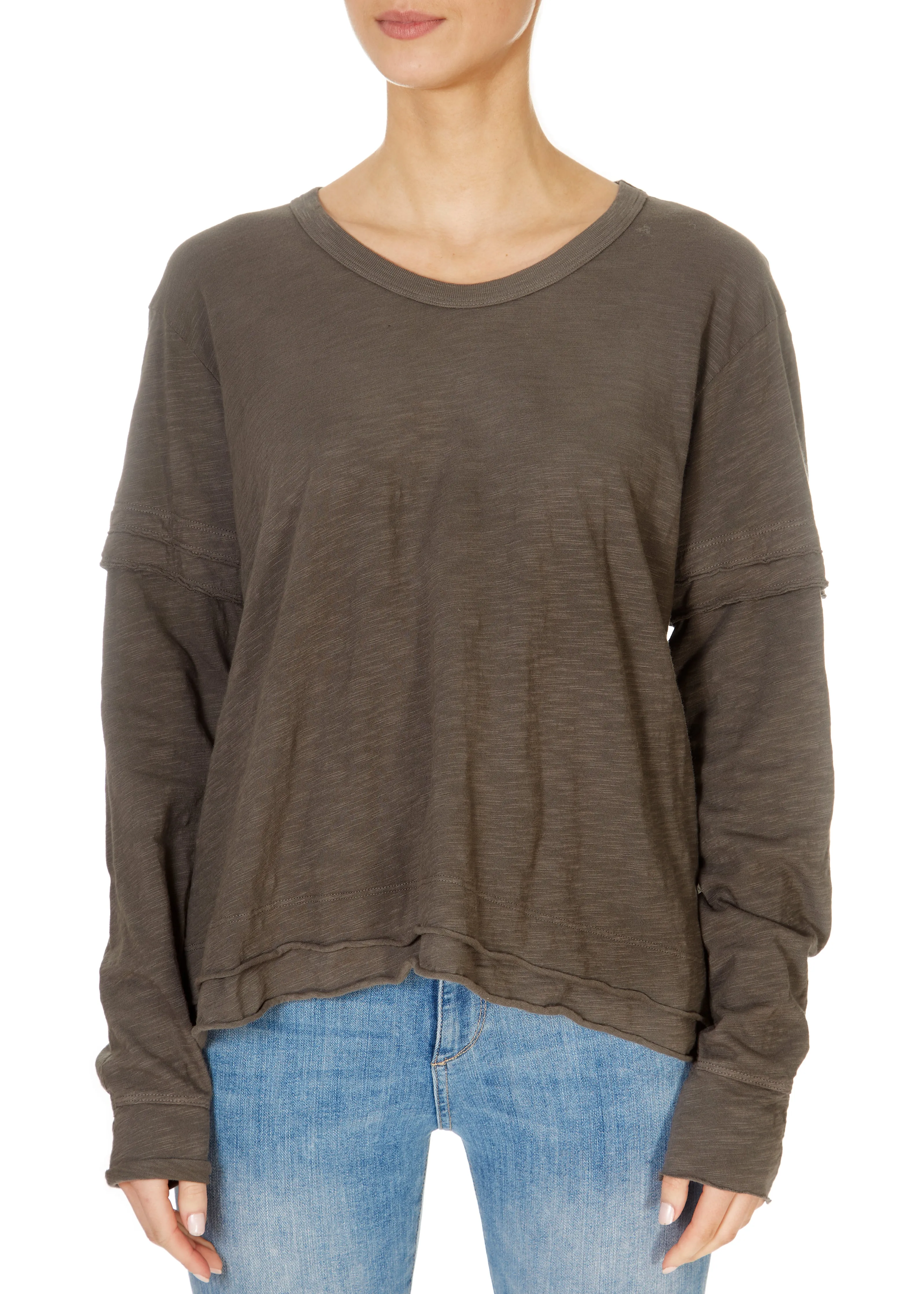 Round Neck Long Sleeve Top