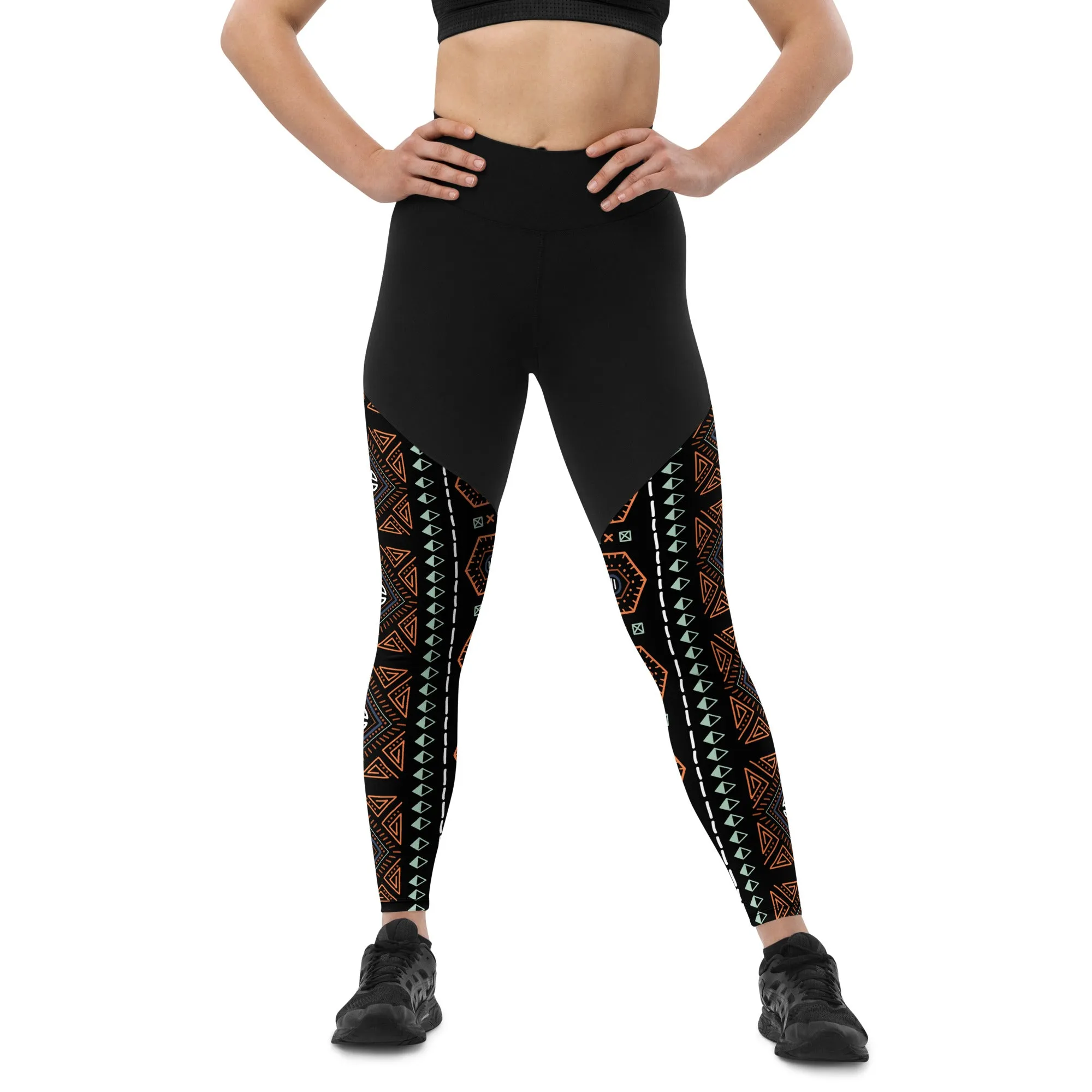 Royal Decoration Black Sports Leggings