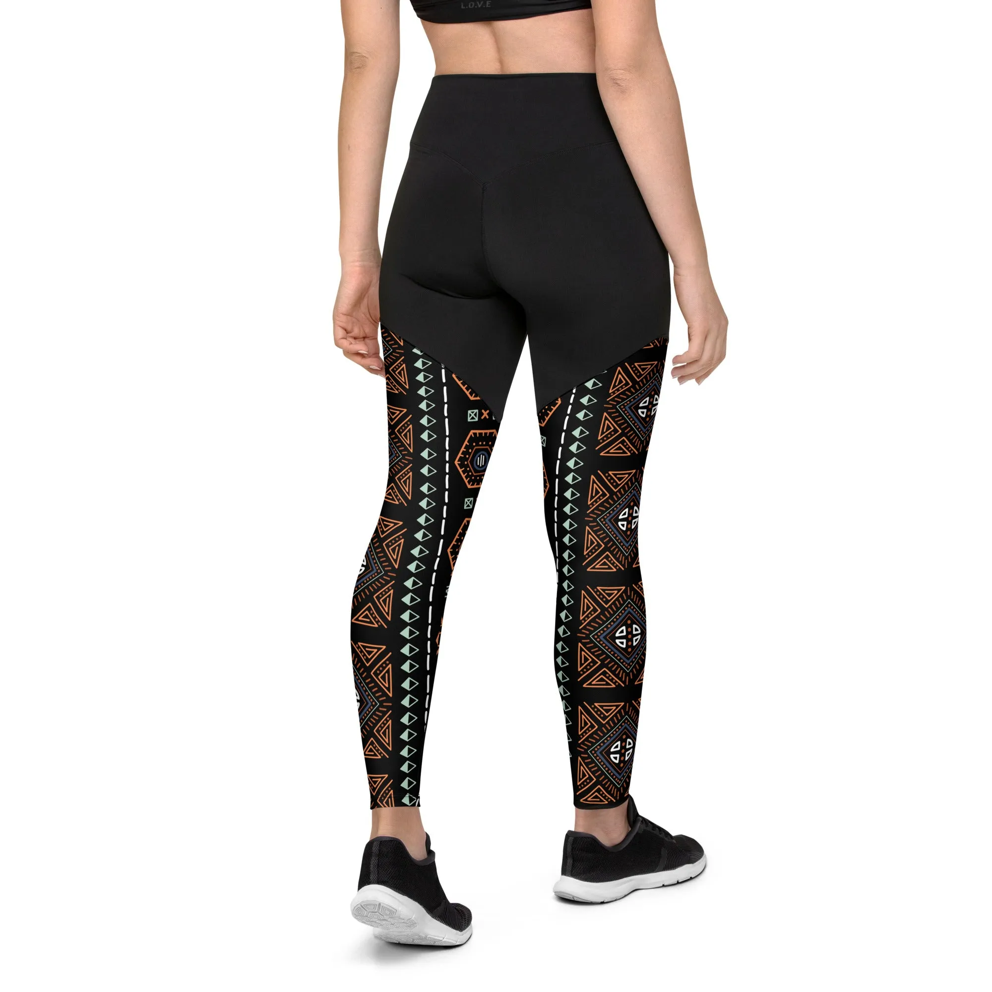 Royal Decoration Black Sports Leggings