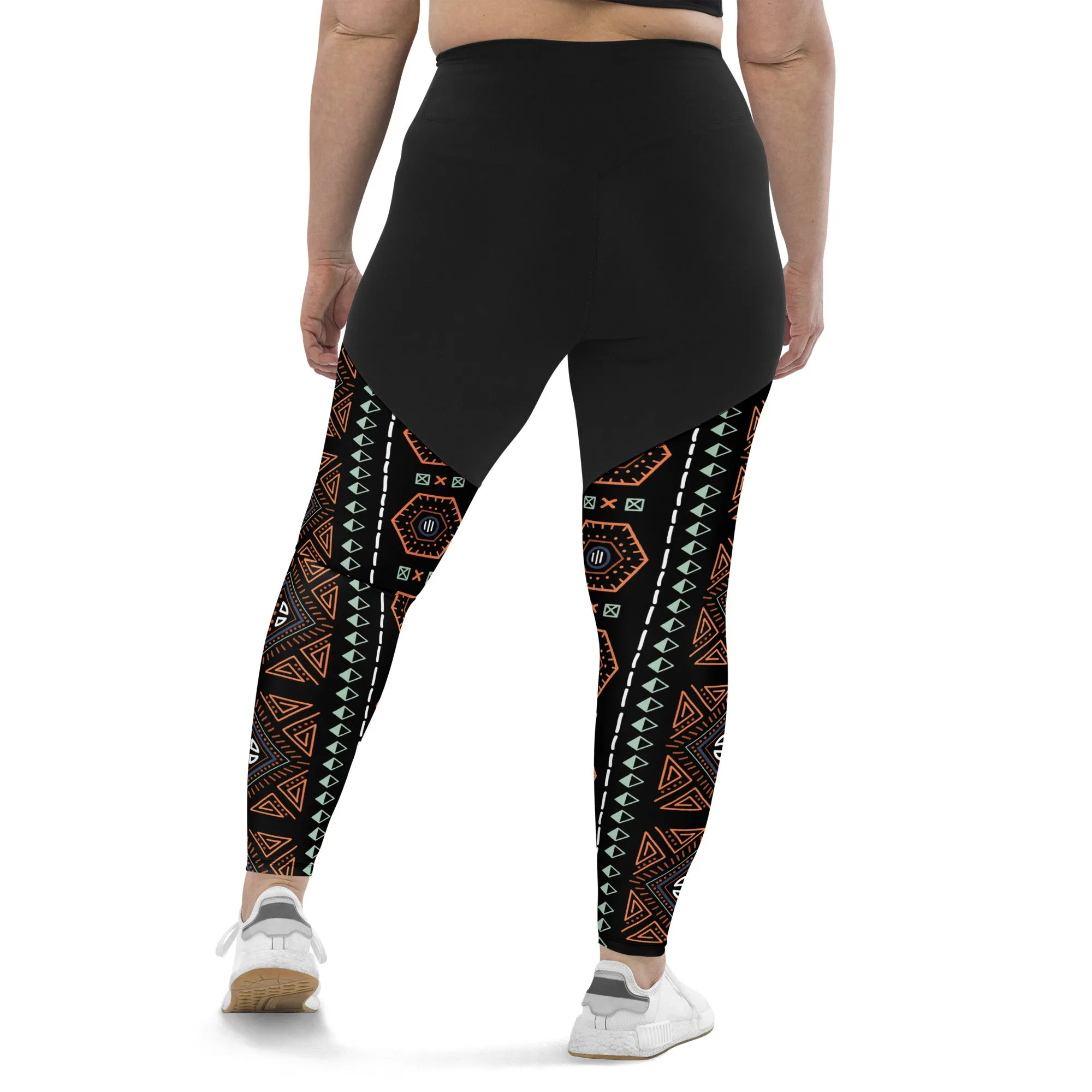 Royal Decoration Black Sports Leggings